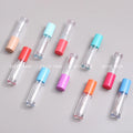 CAIYA Round Logo Printing 5ml Pink Clear Fat Wand Lip Gloss Packaging Empty Big Brush Lip Gloss Tubes Liquid Lipstick Container