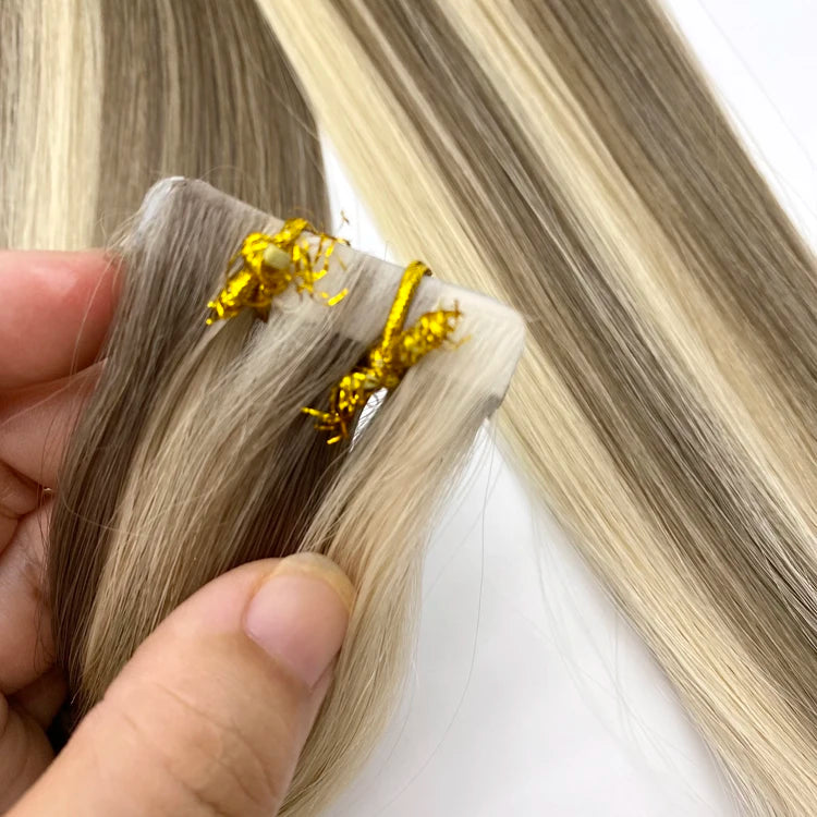 Super Slim Invisible Tape in Hair Extensions 100% Human Hair PU Tape in Hair Extensions