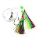 Alpha STOCK 4 / 0  6 / 0 Beak Hook Snapper Rigs  Red  Yellow Flasher for Ledger Fishing  2pcs / Bag