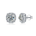 Abiding Jewelry Custom Jewellery Wholesale Custom Size Moissanite Diamond Stone Earrings 925 Sterling Silver Jewellery