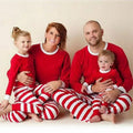 Drop Shipping Blank Christmas Pajamas Family Striped Christmas Family Pajamas