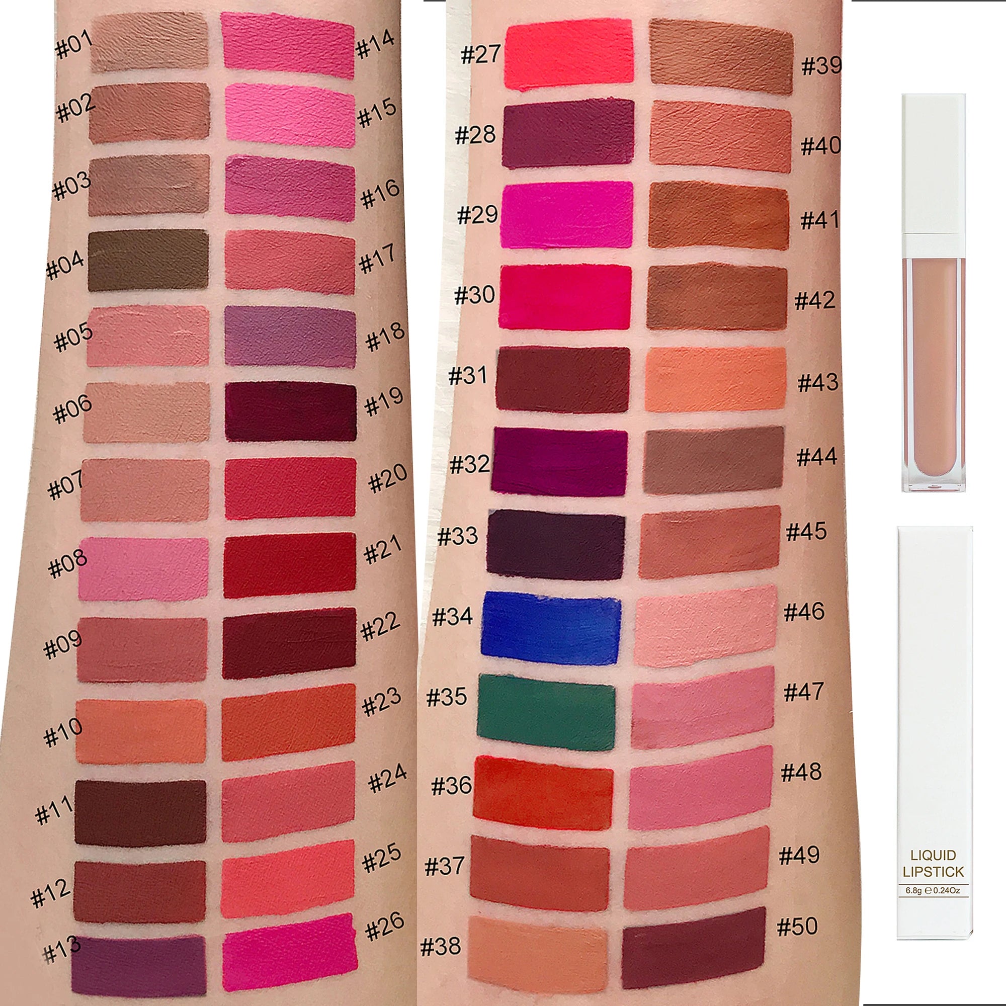 Liquid Lipstick Long Lasting Waterproof Colorful Matte Liquid Lipstick Pigmented Lip Makeup Gift for Woman and Girl