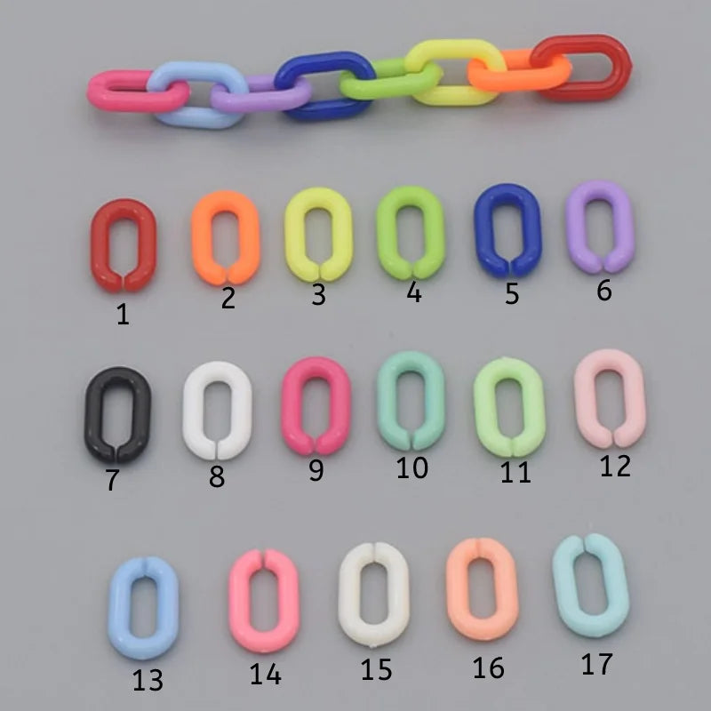 Hot Selling Plastic Acrylic U Shape Single Link Chain 10*15mm