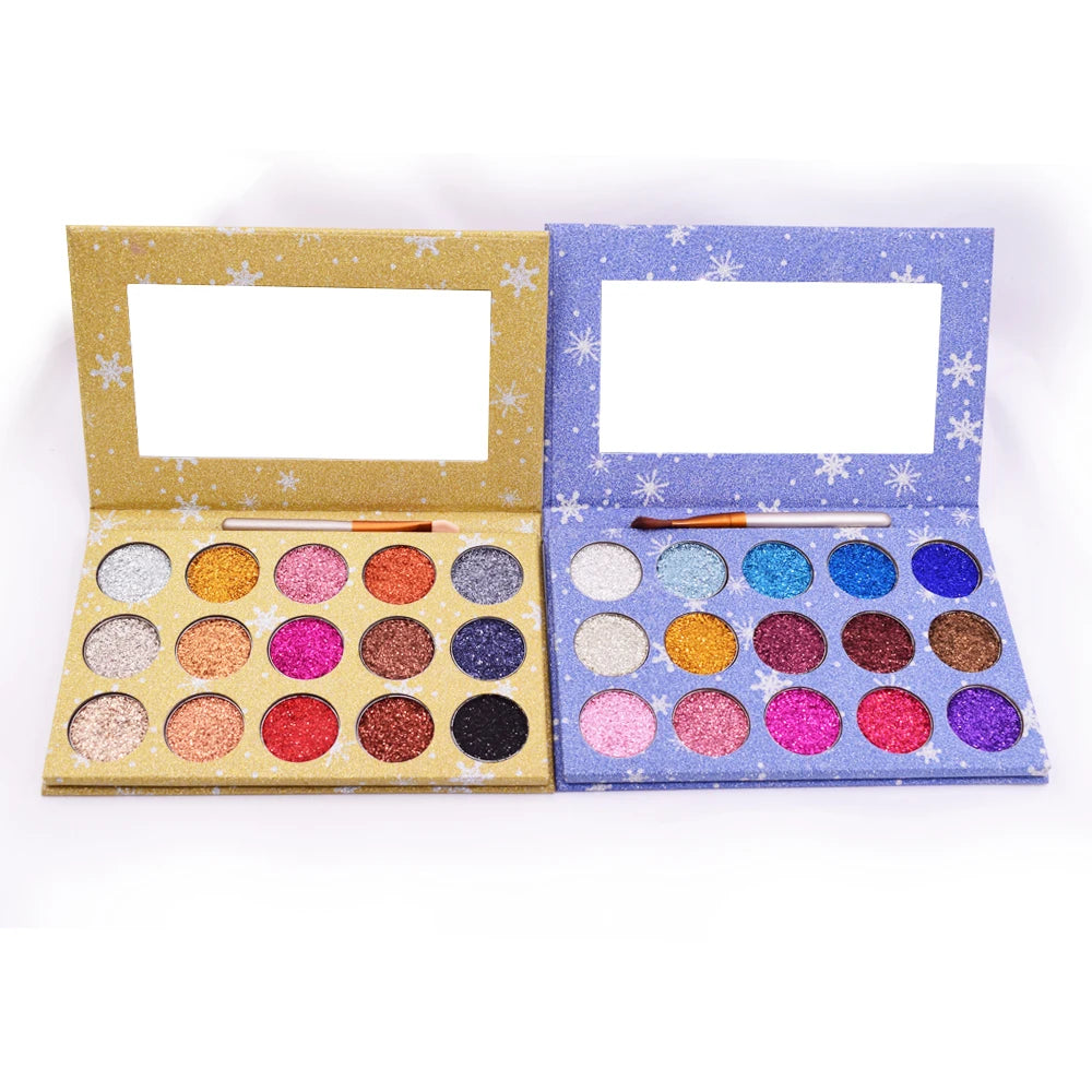 Private Label Eyeshadow Palette 15 Color Oem No logo Custom logo Eyeshadow High Quality Diy Pressed