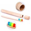 Portable Travel Toothbrush Eco Rainbow Bamboo Toothbrush