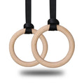32mm Adjustable Wooden Gym Ring for Indoor Fitness Home Gymnastics Body Exercise Pull Ups Dips Workouts Sports Entertainment