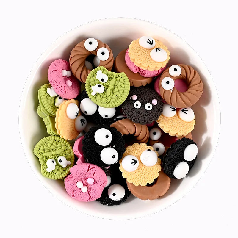 Resin Simulation Big Eyes Resin Charms for Slime Filler Cream Phone Case DIY Decoration Accessories
