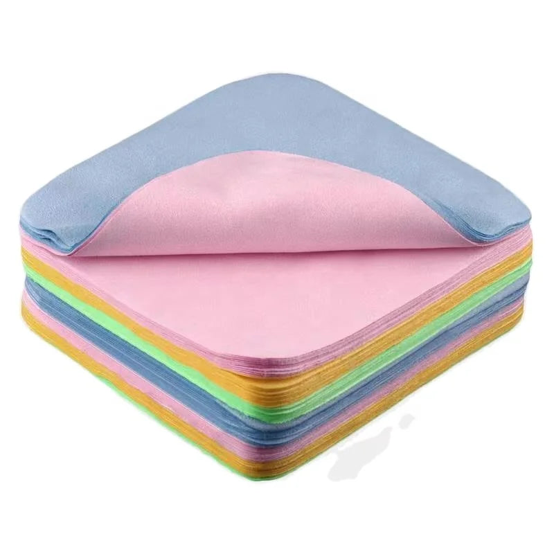 Xinhe Shengfu Stock Multi Color Microfiber Eye Glasses Wiping Cloth Custom logo Glasses Cleaning Cloth