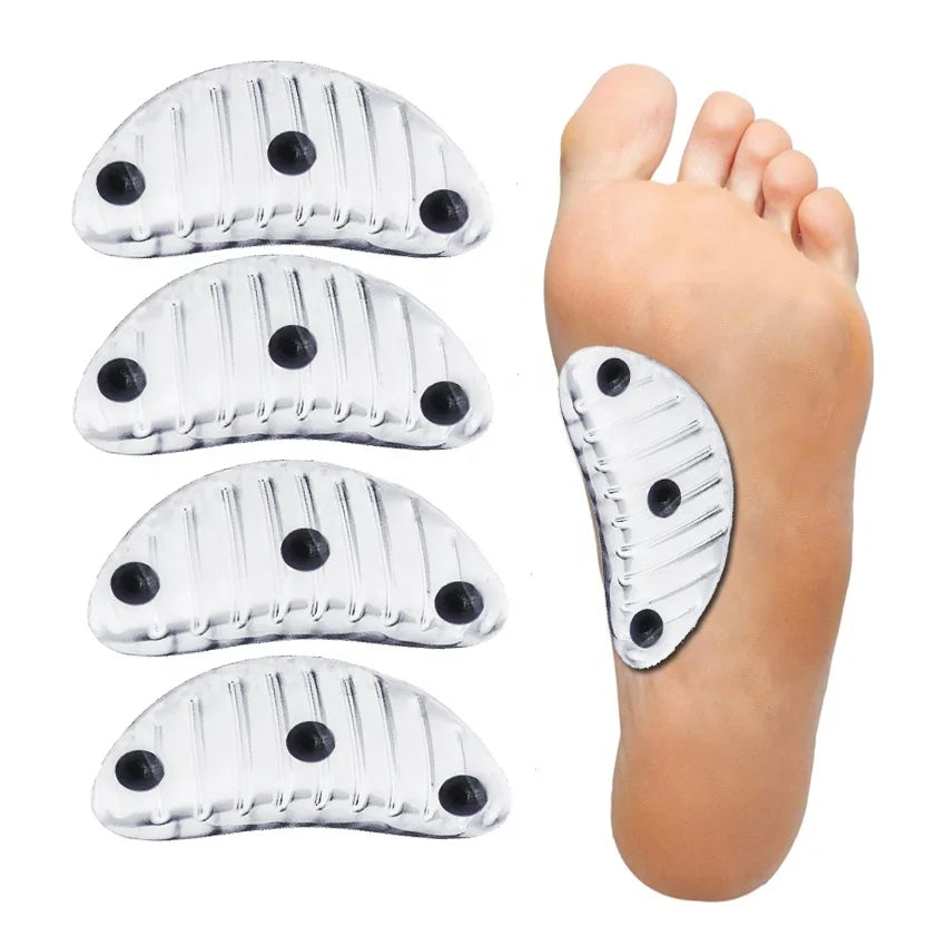 Arch Support Gel Pads With Magnetic High Arch Cushions Adhesive Flat Foot Insert for Men Women - for Shoes Sandals Flip Flops