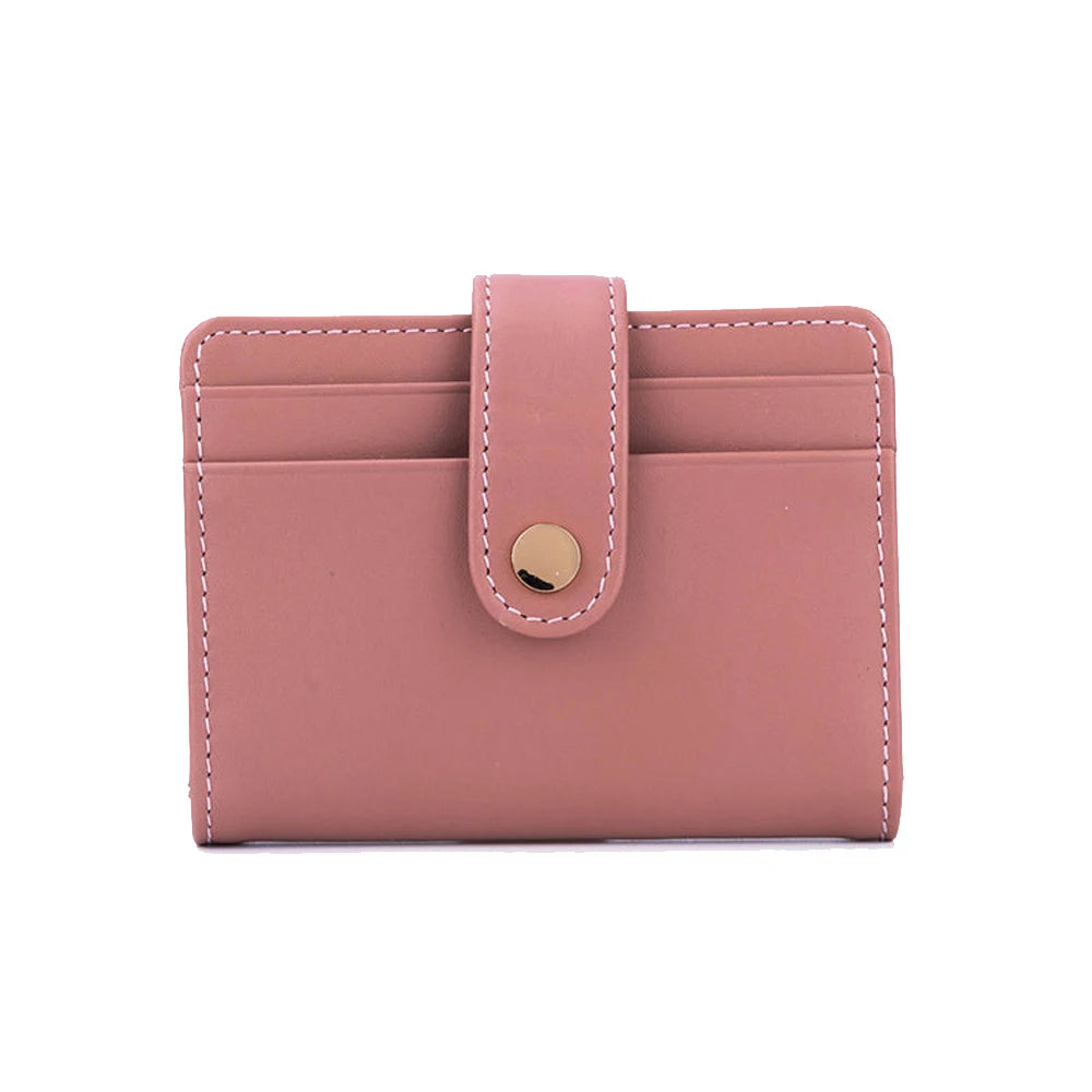Original Handmade Custom Logo Printing Luxury Business RFID Blocking PU Leather Bifold Credit Card Holder ID Card Case Button