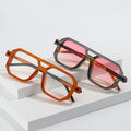 Wholesale Fashion UV400 Square Sunglasses for Men PC Frame Shade Mirror