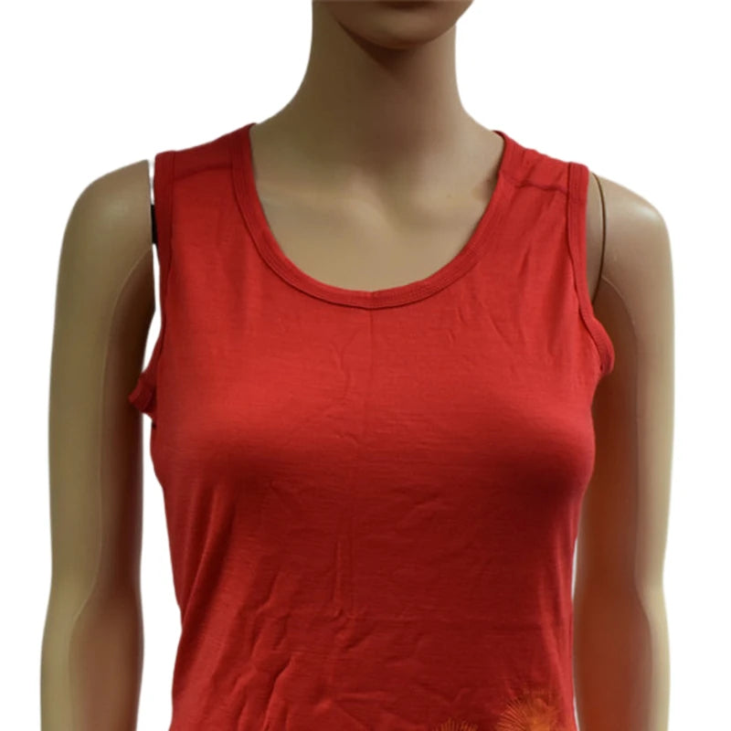 Women's 100% Merino Wool Breathable Summer Vest Tank Top with Custom Logo-Functional Textures Sport Style