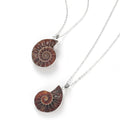 Charm Handmade Natural Conch  Ammonite Silver Wrapped Pendant Shell Necklace for Women Jewelry
