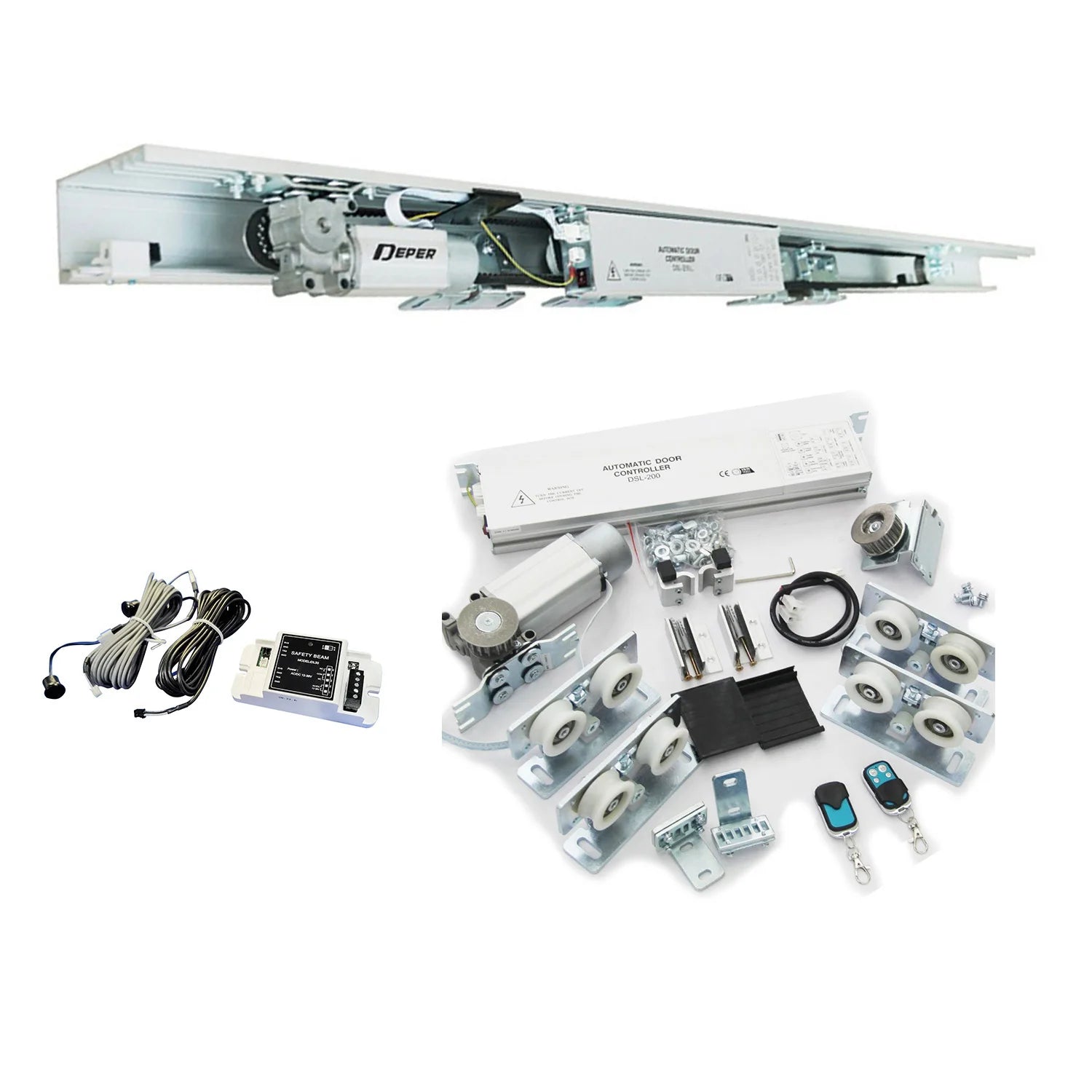 Deper 200L Modern Design Automatic Glass Sliding Door System Interior Electric Sliding Door Operator with Motor Lock