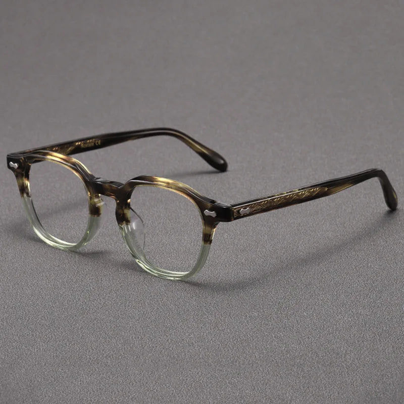 2024 Unique Custom Eyeglasses Readers Retro Eyeglasses Frames Hand Made Acetate Titanium Glasses Frames
