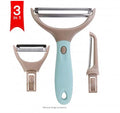 3-Piece Multifunctional Veggie and Fruit Peelers Magic Trio 3 in 1 Slicer Peeler Set