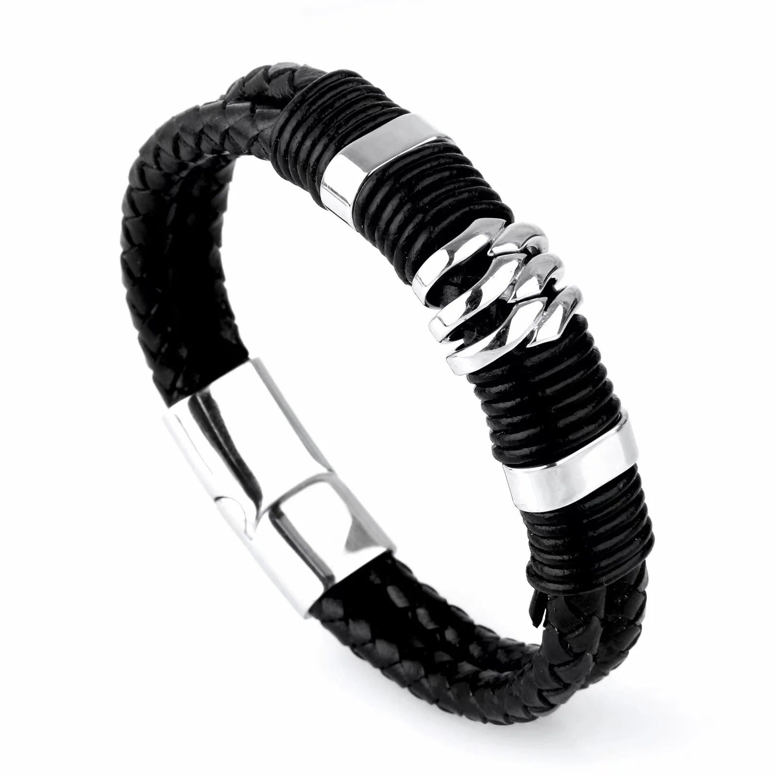 Handmade Multi-strap Leather Jewelry Men's Genuine Leather Bracelet Personalized Cuff Leather Bracelet for Man