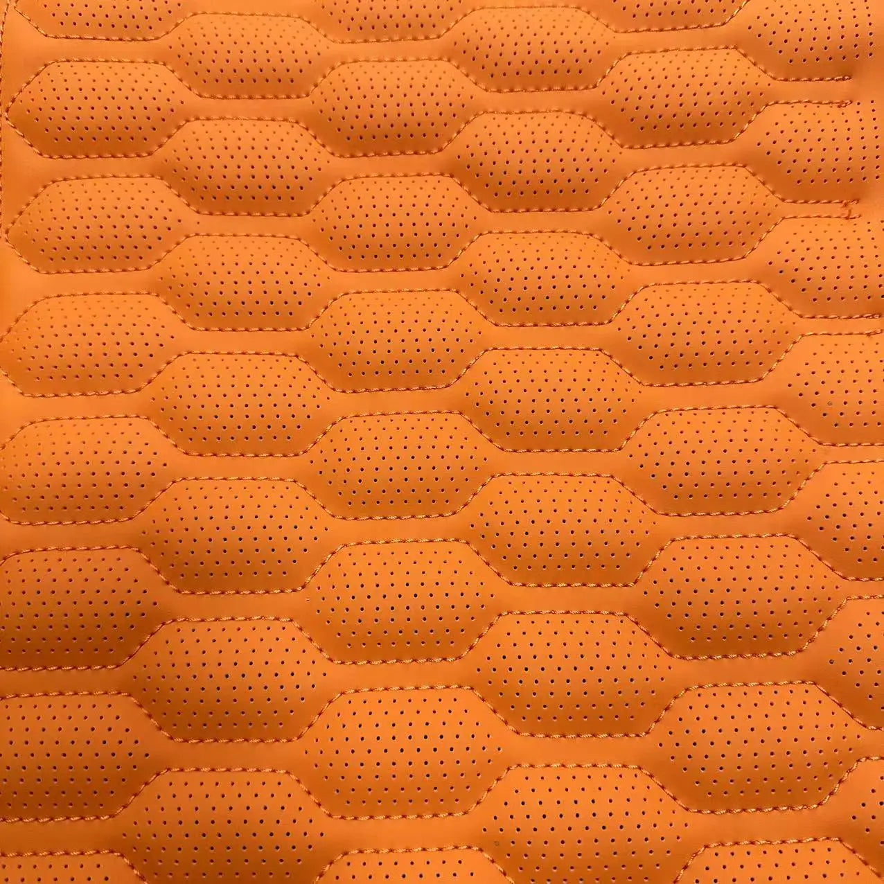 Ultra-fine Fiber Nappa Perforated PU Leather Waterproof Elastic for Car Seat Trim Home Decor Furniture