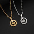 Hot Selling North Star Ring  Hollow North Star Pendant Twisted Chain Necklace Stainless Steel Twist Chian North Star Necklace