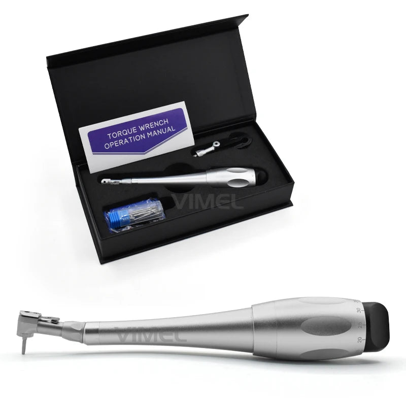Dental Universal Implant Torque With 16pcs Drivers Wrench Dentistry Latch Head Handpiece 5 to 35 N.cm Dental Instrument