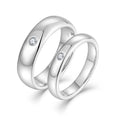 Wholesale New Design Morden Wedding Engagement Silver Ring Set for Couple