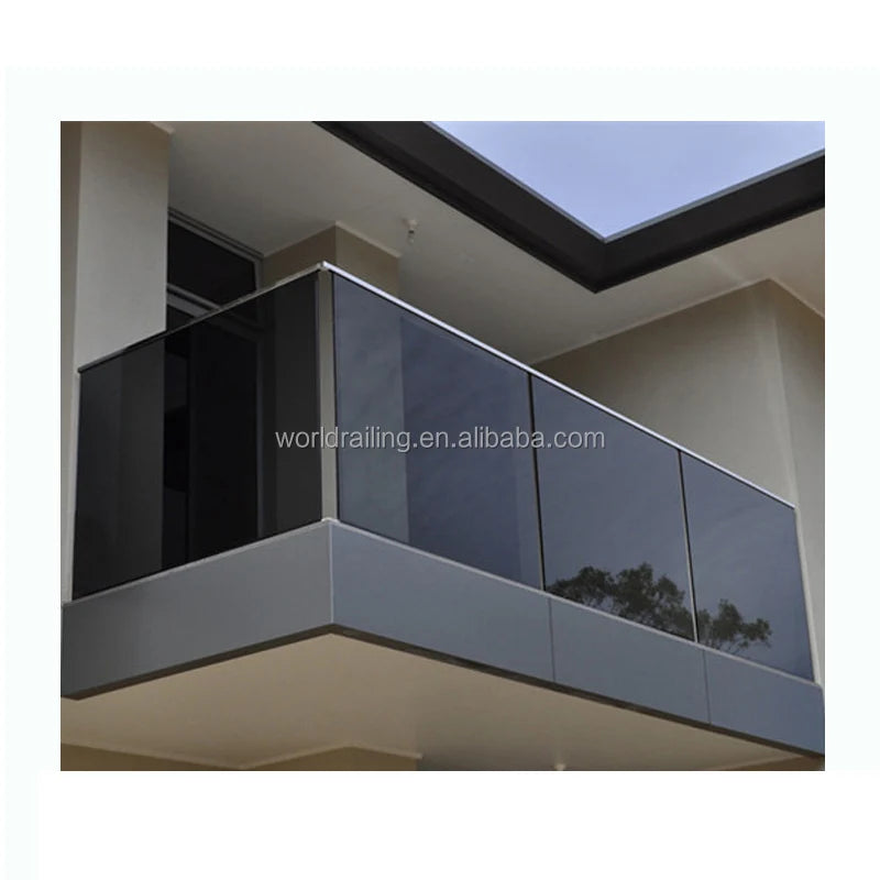 YL Modern Glass Railing for Stairs Frameless Glass Balustrade Stairs Aluminum