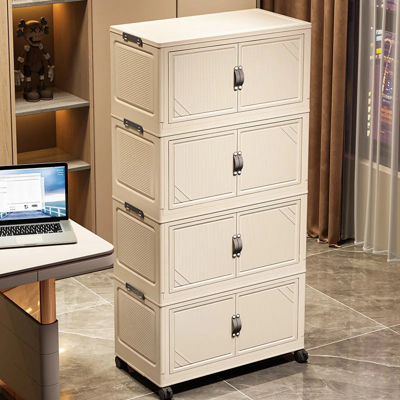 Sesame China Wholesale Storage Boxes & Bins 6 Sizes Folding Storage Organisation Box Plastic Drawer Storage Cabinet With Lid