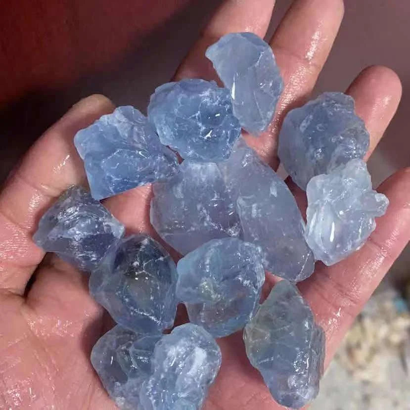 Crystal Healing Stone Blue Calcite Celestite Quartz Raw Stone