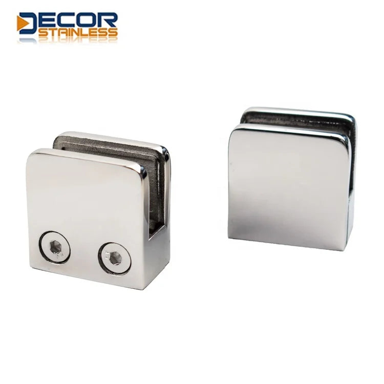 Factory Sales Promotion Glass Clamp Glass Clamp Small Square Type Flat Back Holder Glass Clip Clamp MegaBDM
