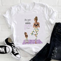 Wholesale Beauty Lady T Shirt Gir Female Plussize T-shirt Melanin Tee Shirt Women Printing Cartoon Graphic Oversized Clothes