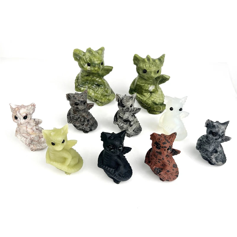 Hot Sale  Natural Crystal Meditation Stone  Mix Materials Fly Dragon for Souvenir