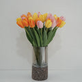 B0079 Yellow White Red Artificial Tulip Flowers a Leaf Real Touch Latex Tulips Decoration Flower Tulip for Wedding Decoration