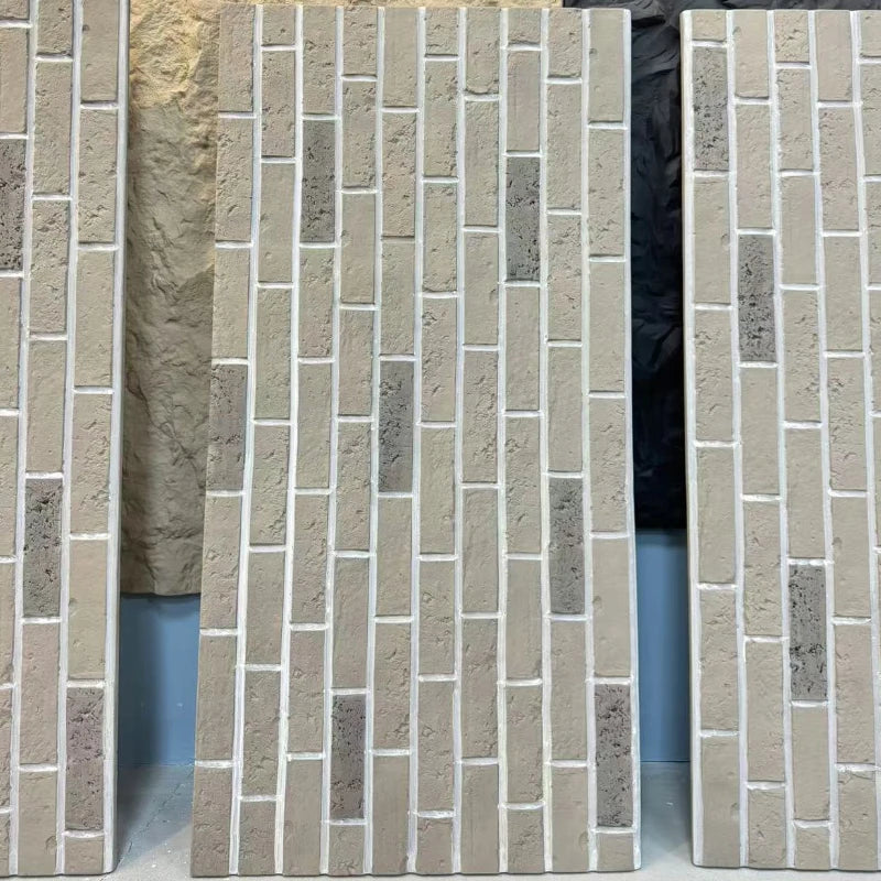 Modern Design PU Artificial Big Slab Texture Large Size Durable Villa Outdoor Wall Decoration Simple Installation Waterproof