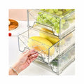 Refrigerator Organizer Drawer Food Storage Bins Rectangle Injection Molded BPA Free Plastic Eco-Friendly