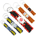 Manufacturer Survival Paracord Keychain Custom Logo Design Diabetic Down Syndrome Orange Blue Red Ribbon Key Rings Chains