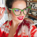 91010 Newly Designed Fashionable Cat-eye Blue Blocking Computer Optical Glasses