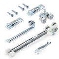 RHETECH 3-Wheel Ball Bearing Soft Close/Soft Open Pocket Door System Double Direction Hardware for Sliding Doors