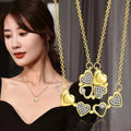 Fashion Heart Necklace for Women Zircon Crystal Stainless Steel Jewelry Luxury Chain Necklaces Choker Party Gift