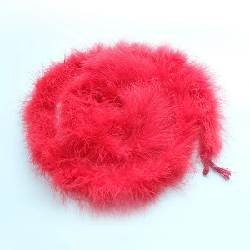 Wholesale Colorful Dyed Pattern 100% Turkey Feather Boa 2 Meters Decorative Festive Occasions HLY Brand China MOQ 1PC Model