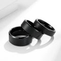 4mm/6mm/8mm Classic Tungsten Unisex Wedding Ring Black Plated Brushed Finish Daily Wear Jewelry