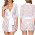 Best Quality Erotic Lingerie & Sexy Costumes Transparent Lace Hollowed-Out Nightdress Elastic Waist Fun Suit for Summer