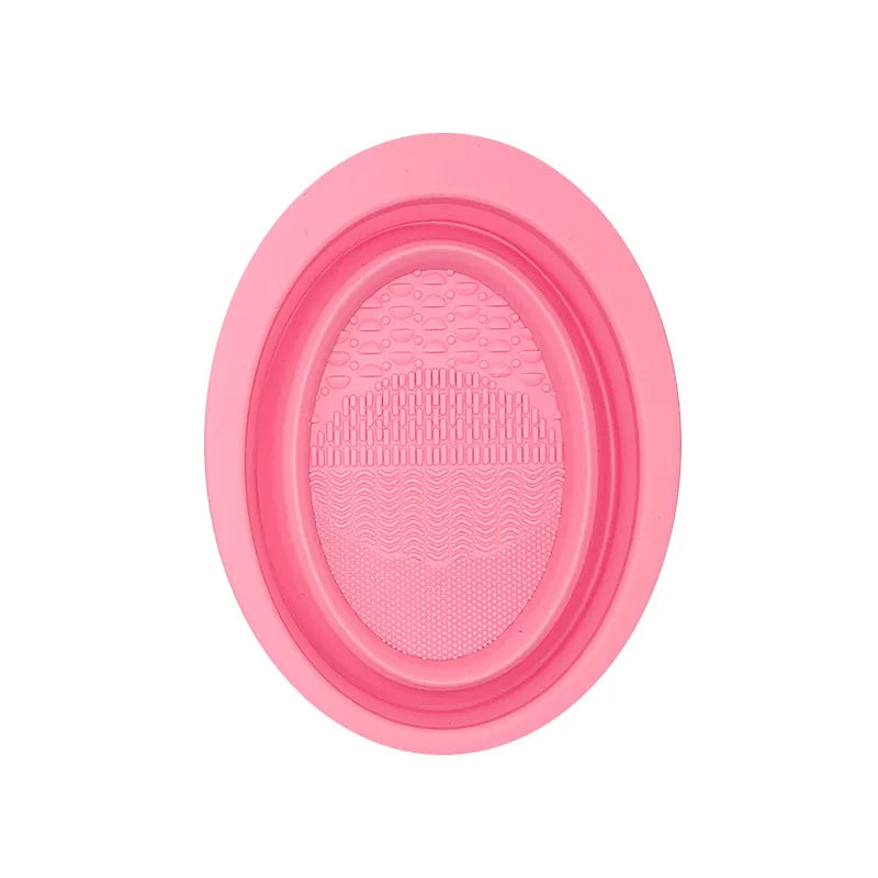 Popular Makeup Brush Cleaner Tools Foldable Silicone Makeup Brush Cleaner Bowl for Makeup Brush Sponge Cleaning