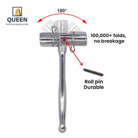 21mm Swingover Crv Socket Head with Spring Clip Scaffold Spanner POKA Carbon Steel Handle Chrome Plated