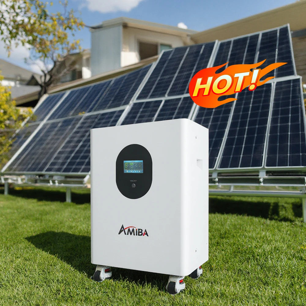Amiba Lithium 48V 200Ah Lifepo4 Battery Floor-Mounted Unit 14.34kWh/16.38kWh 280Ah/320Ah 51.2V CAN Communication Port IP65