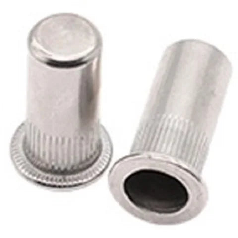 Customizable Stainless Steel Fasteners Flat Head Knurled Blind Rivet Nuts High Strength Galvanized Finish Metric Certificate