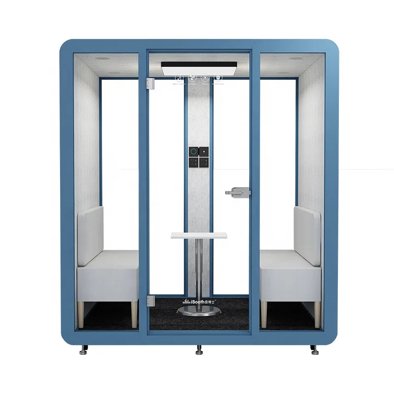 Modern Steel Modular Moveable Soundproof Office Meeting Booth with 30dB Insulation for Office Building & Home Office