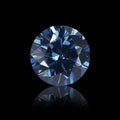 SICGEM Eight H&A Round Brilliant Cut Blue Lab Created 1ct 6.5mm Loose Moissanite with Color Play/Fire Third Party Certified