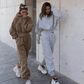 New Arrival High Waisted Breathable Hooded Woman Pants Set Fitness Set Clothing Custom Long Sleeve Women Set