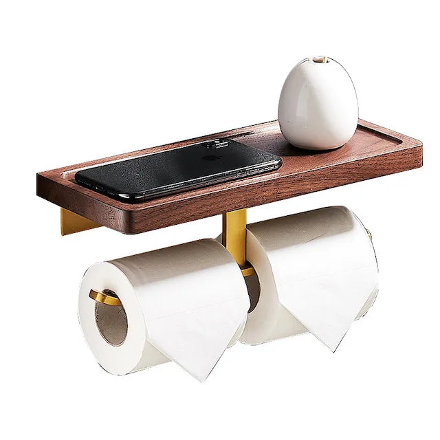 Luxury Paper Holder Cheap Bathrooms Storage Shelf Phone Wall Mount Stand Gold Toilet Paper Holder