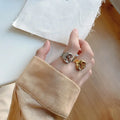 18K Gold Plated Alphabet Letter Adjustable Ring 925 Sterling Silver S Initial Ring for Women